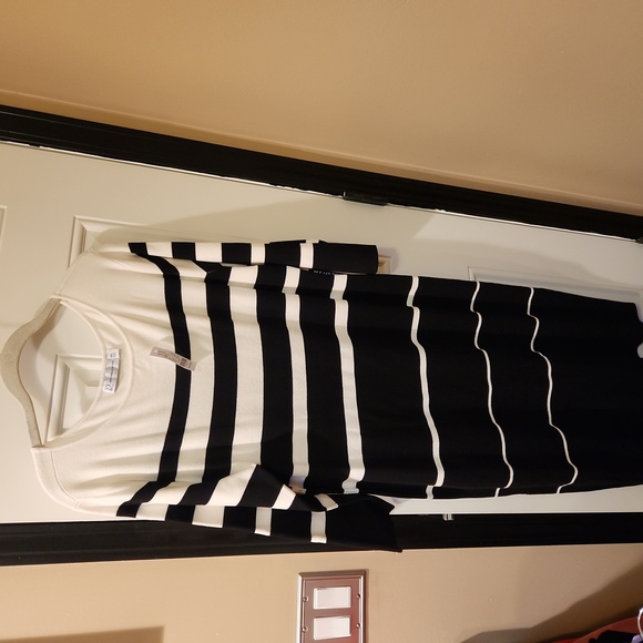 New York & Company Dresses & Skirts - New York And Company sweater dress xxl black and cream